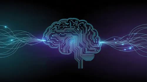 Brain with spark waves